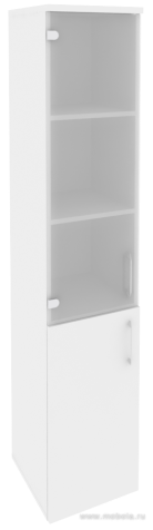 Офисный шкаф высокий узкий стекло (лев/прав) 