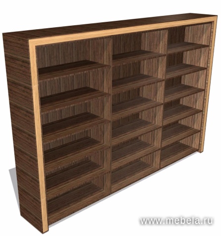 Стеллаж высокий трёхмодульный