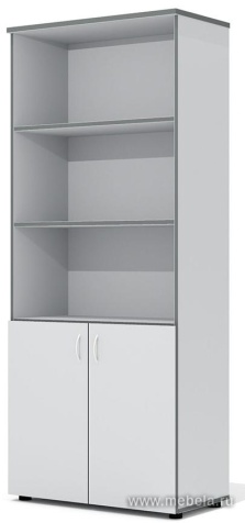 Офисный шкаф комбинированный открытый, высокий