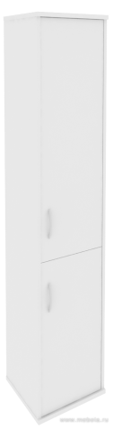 Офисный шкаф высокий узкий закрытый 2 секции, Л/Пр.