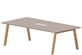 Прямоугольный Стол с металлическим аутлетом