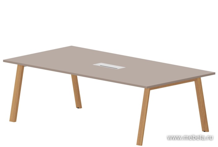 Прямоугольный Стол с металлическим аутлетом