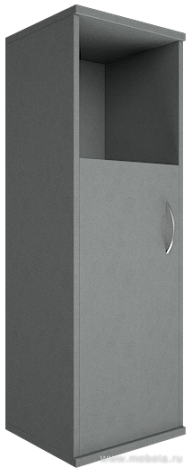 Офисный шкаф узкий средний полузакрытый, Л/Пр.