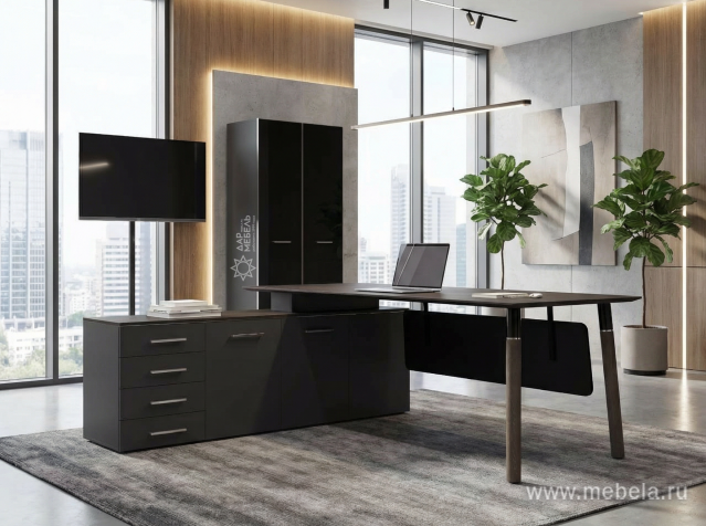 Офисный шкаф широкий высокий