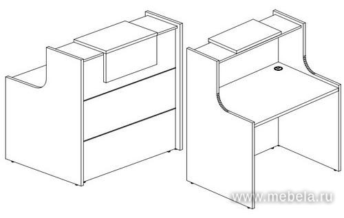 Стойка ресепшен прямая №1