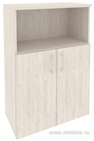 Офисный шкаф средний широкий (2 низких фасада ЛДСП)