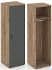 Гардероб узкий глубокий универсальный, задняя стенка ЛДСП