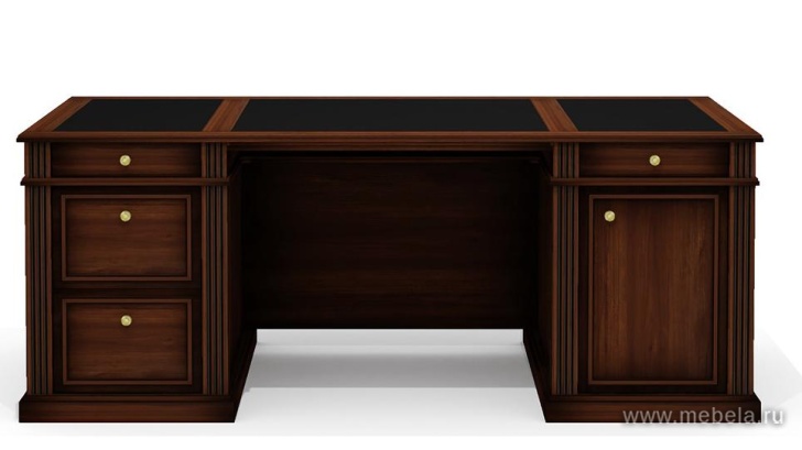 Стол руководителя двухтумбовый, без центрального лотка