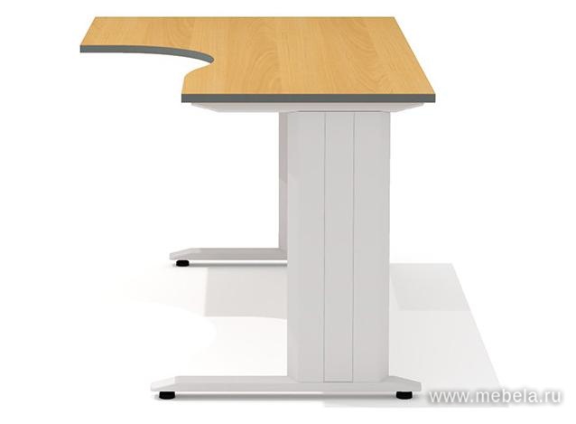 Стол рабочий эргономичный, на металлокаркасе