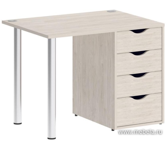 Стол компьютерный на металлокаркасе с тумбой