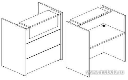 Стойка ресепшен прямая №4