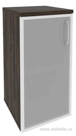 Офисный шкаф низкий узкий лев./прав. (1 низкий фасад стекло в раме)