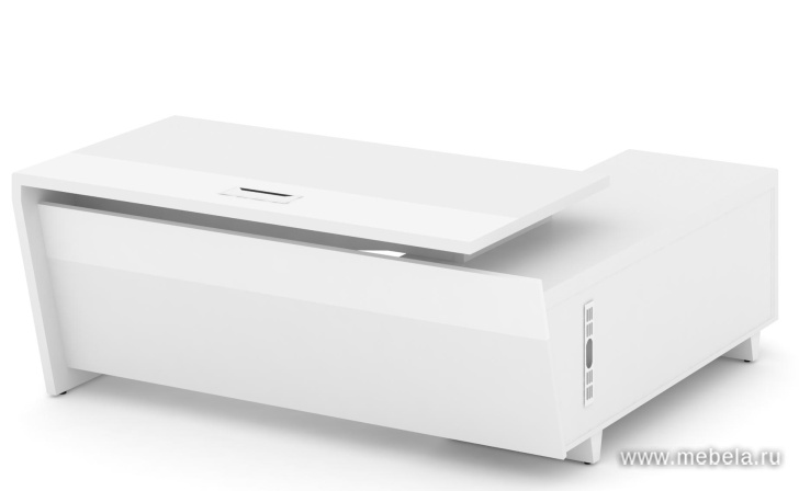 Стол руководителя с опорной тумбой (левый)