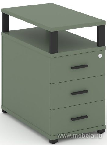 Тумба приставная 3 ящика. С надставкой