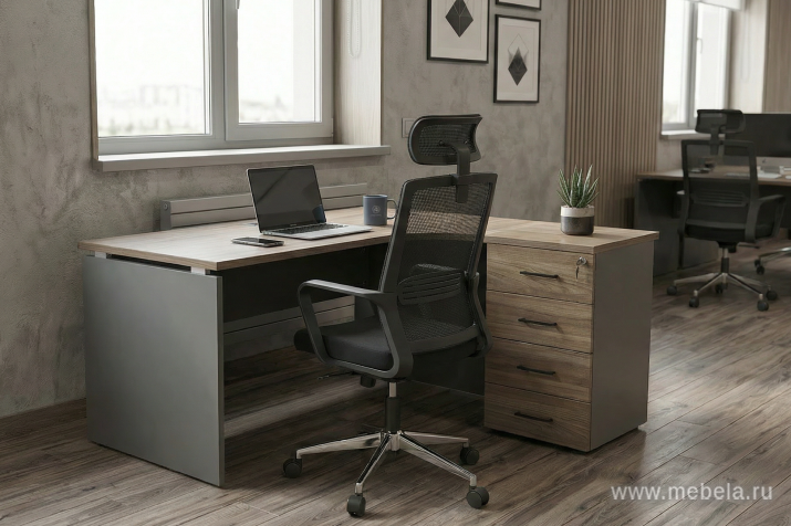 Рабочая станция двухсторонняя на П-образных опорах 40х40