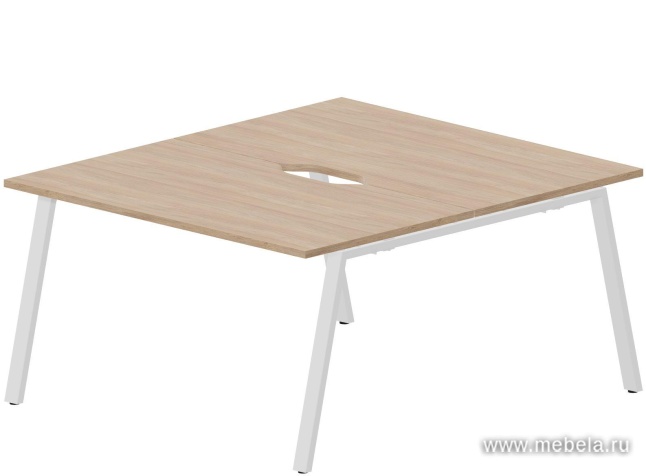 Составной Стол на 2 рабочих места (2 эргономичных выреза)