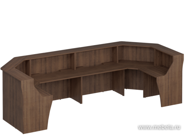 Стойка ресепшн П-образная с вырезом