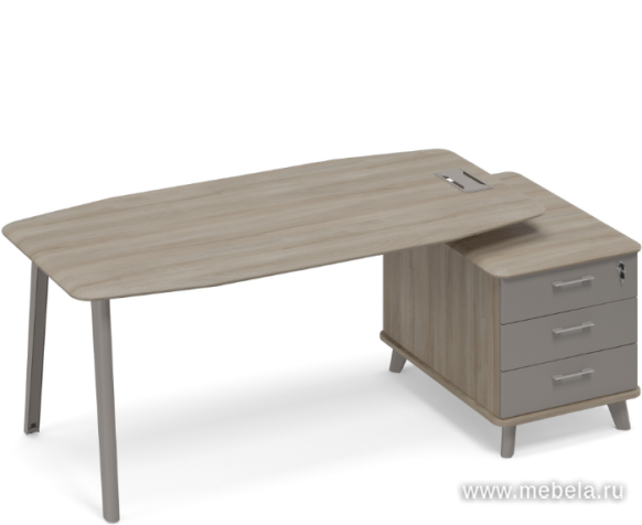 Стол на опорной тумбе малой (тип 2)