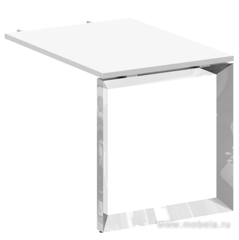 Брифинг-приставка к столу на О-образном металлокаркасе