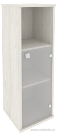 Офисный шкаф средний узкий правый (со стеклом)