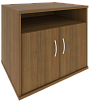 Офисная тумба для оргтехники, с нишей и распашными дверцами