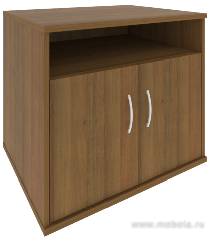 Офисная тумба для оргтехники, с нишей и распашными дверцами