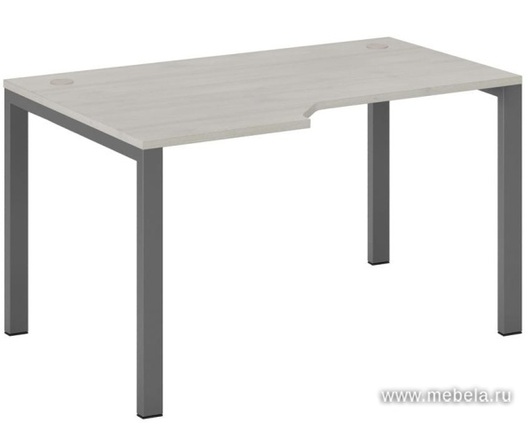Стол эргономичный левый на металлоопорах