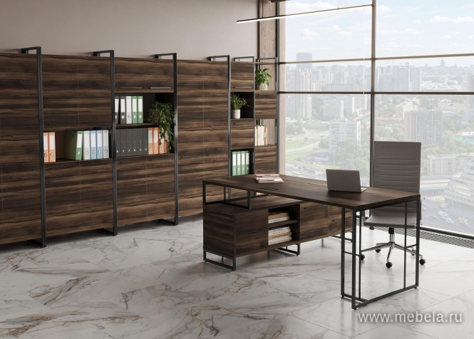 Стол руководителя на металлокаркасе