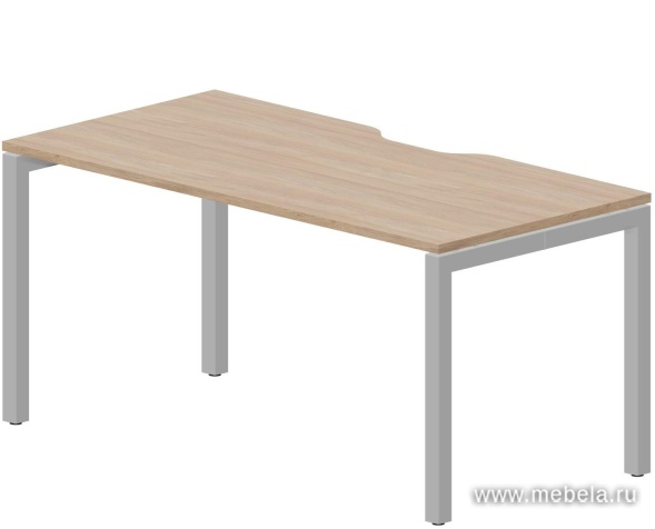 Стол рабочий на металлокаркасе (П-опоры / с эргономичным вырезом)