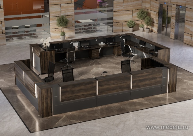 Ресепшен угловой г-образный с внешним углом 7