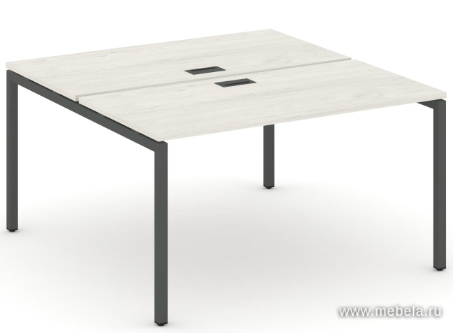 Рабочая станция двухсторонняя на П-образных опорах 40х40