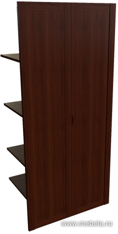 Наполнение двухстворчатого шкафа с полками / вешалкой