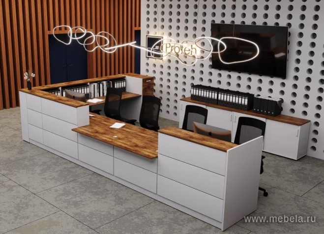 Стойка ресепшен прямая 100