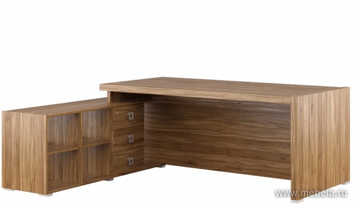 Стол письменный на опорной тумбе (левый)