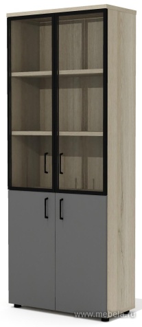 Офисный шкаф для документов со стеклом