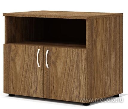 Офисная тумба для оргтехники, с нишей и распашными дверцами