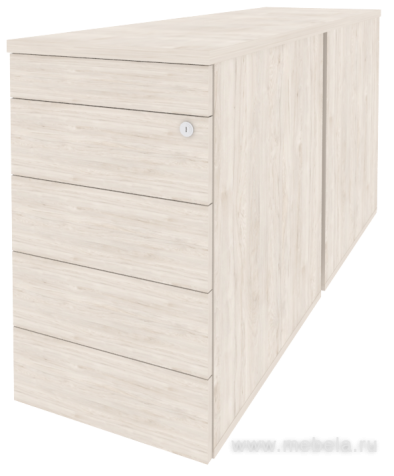 Тумба двойная приставная / опорная (TIP-ON)