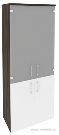 Офисный шкаф высокий широкий со стеклом