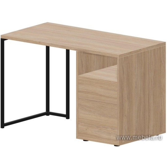 Стол рабочий на металлокаркасе с опорной тумбой (правый)