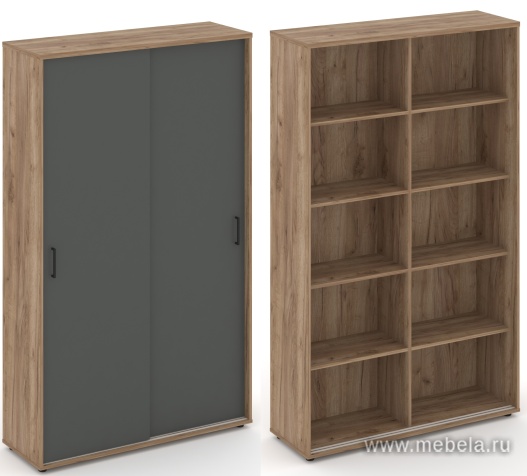 Офисный шкаф-купе с полками, задняя стенка ЛДСП