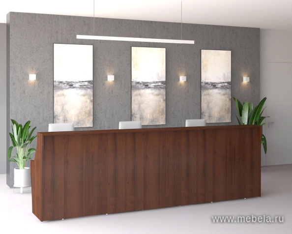 Модуль стойки ресепшен прямой с вырезом (без опор)