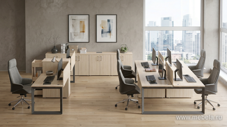 Офисный шкаф высокий широкий (2 средних фасада ЛДСП)