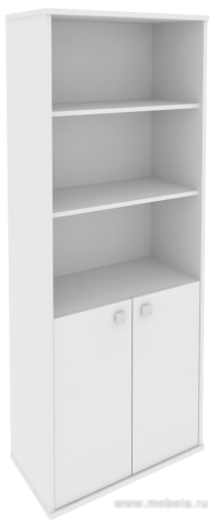 Офисный шкаф высокий для документов полуоткрытый Style