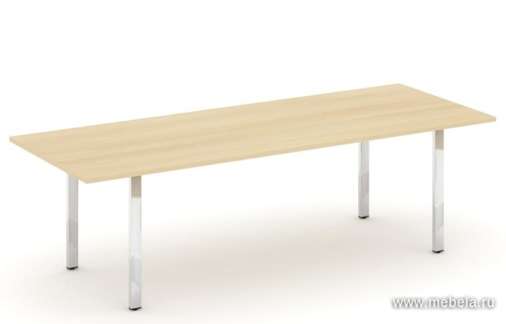 Стол переговорный на металлокаркасе на П-образных опорах