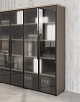 Офисный шкаф для документов со стеклянными дверями (стенка из 2 шкафов)