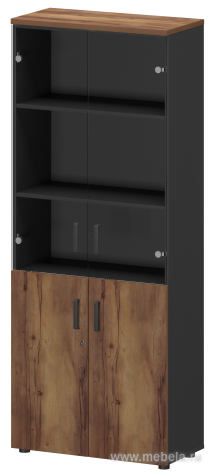 Офисный шкаф для документов со стеклом