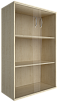Офисный шкаф средний широкий со стеклом