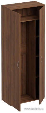 Офисный шкаф-гардероб для одежды с дополнительными полками