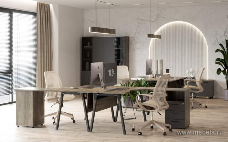 Офисный шкаф для документов со стеклом