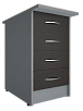 Приставная офисная тумба с замком, 4 ящика